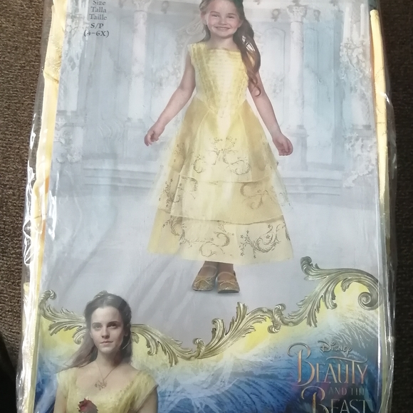 Disney Beauty and the Beast Dress Costume S(4-6X) - Picture 2 of 4